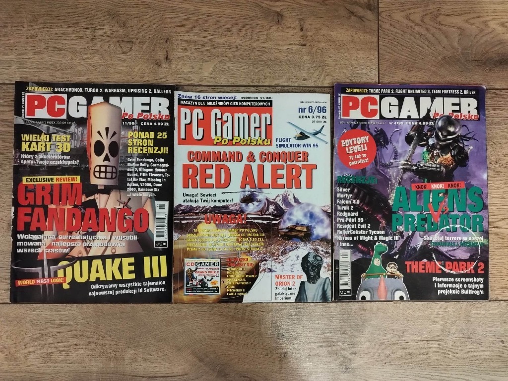 Pc Gamer po Polsku 11/98, 6/96, 4/99 3 szt., Poznań